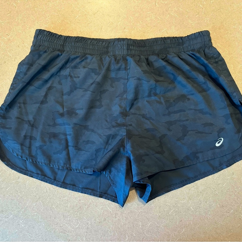 Asics Dark Camouflage Running Shorts